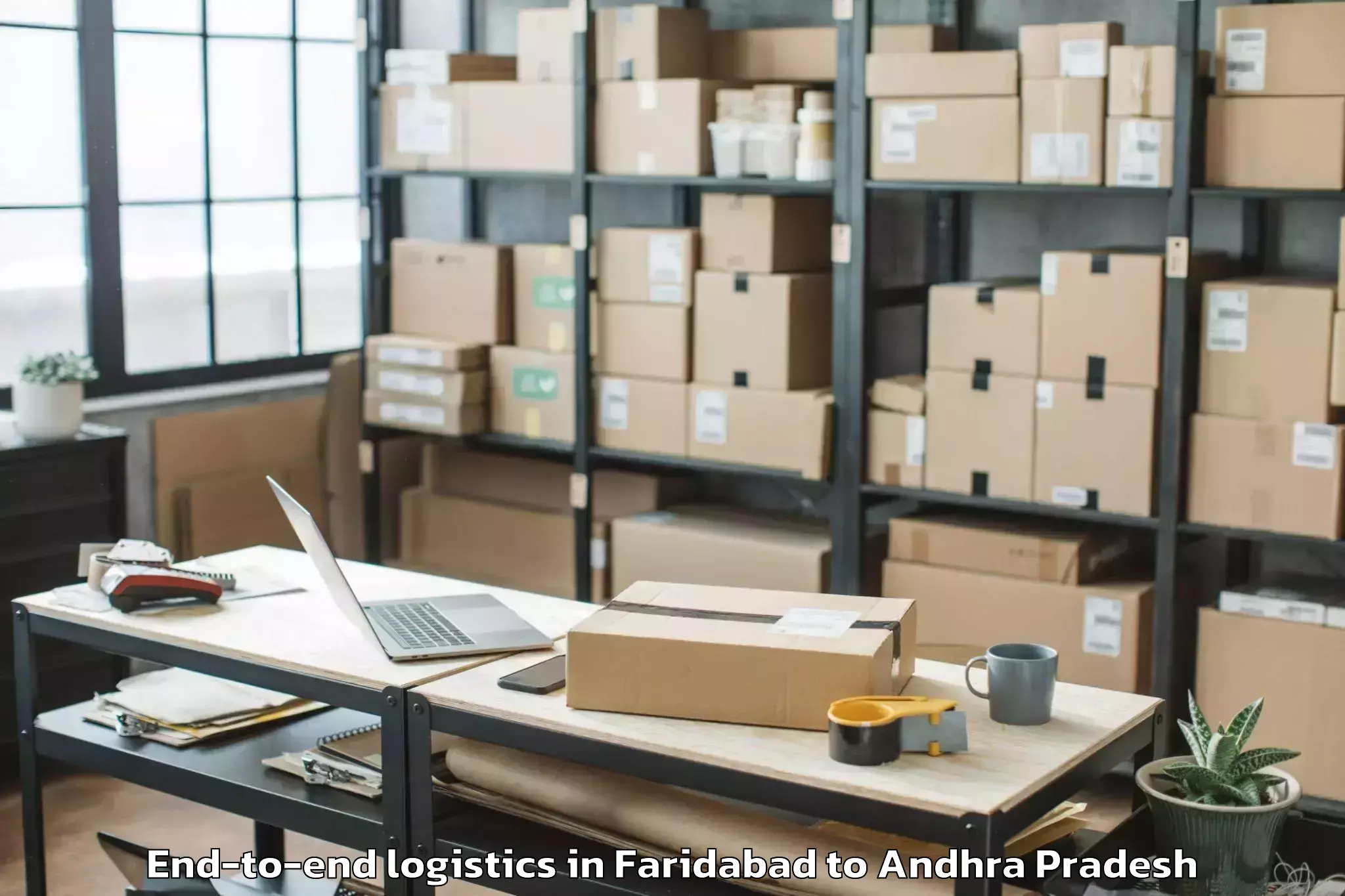 Top Faridabad to Kurabalakota End To End Logistics Available